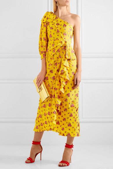 gucci dress yellow|Gucci one shoulder dress.